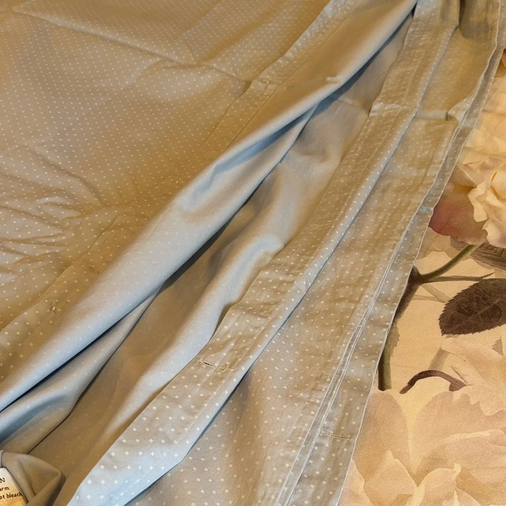 Duvet cover and shams. Light Blue Dot Pattern